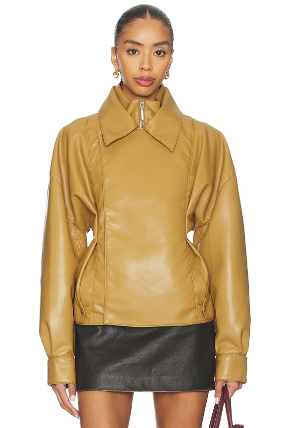 view 2 of 5 BLOUSON EN CUIR TANNER in Butterscotch