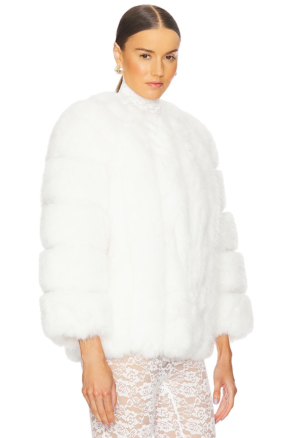 view 2 of 4 Faux Fur Jacket in White
