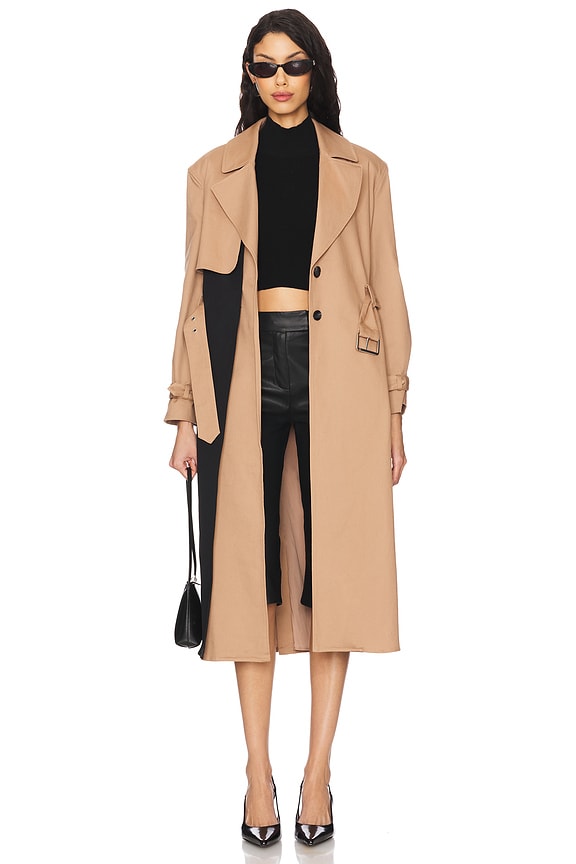 view 2 of 5 Ryder Trench Coat in Camel & Black