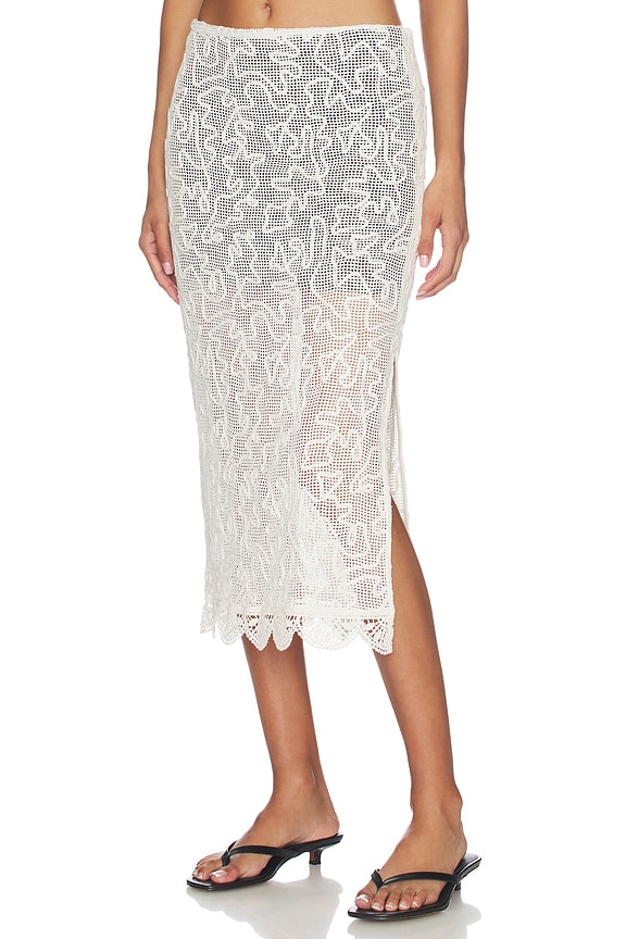 view 1 of 6 Willis Skirt in Ivory & Black