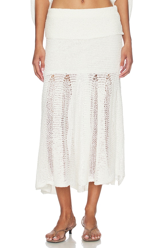 view 2 of 7 Kiernan Knit Skirt in White