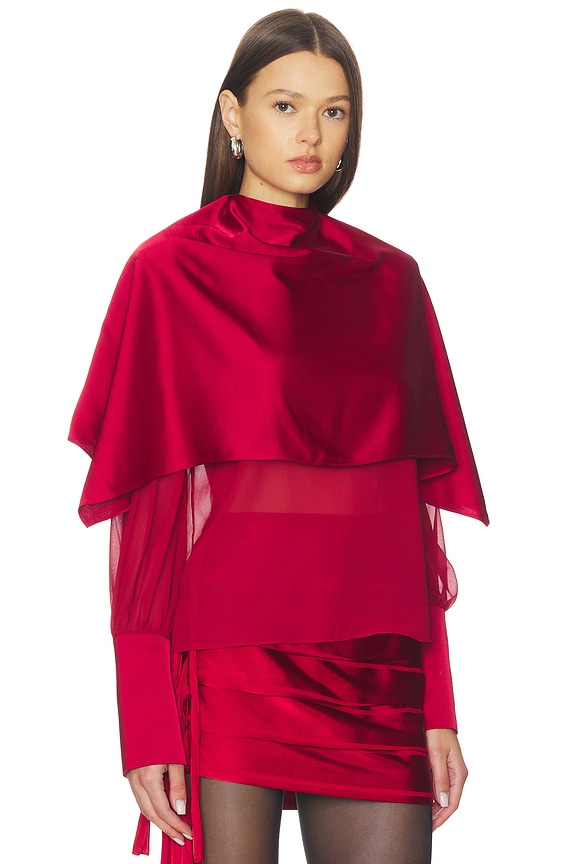 view 2 of 4 Aurelia Top in Lipstick Red