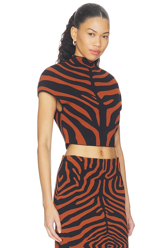 view 2 of 4 TOP RUMI  in Deep Cognac & Black