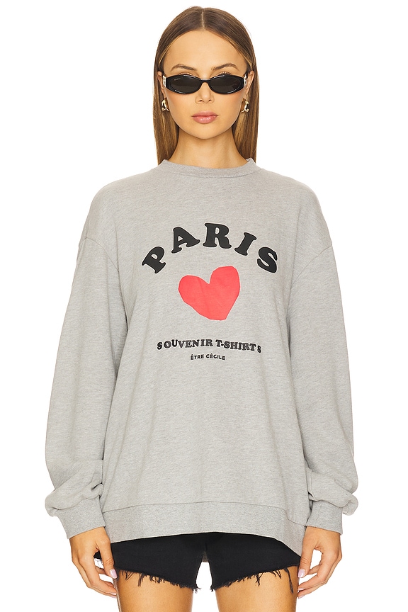 view 2 of 5 Paris Souvenir Boyfriend Sweatshirt in Grey Marle