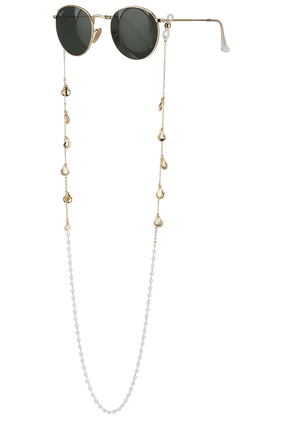 view 2 of 2 Shell Dangle Eyeglass Chain in Gold