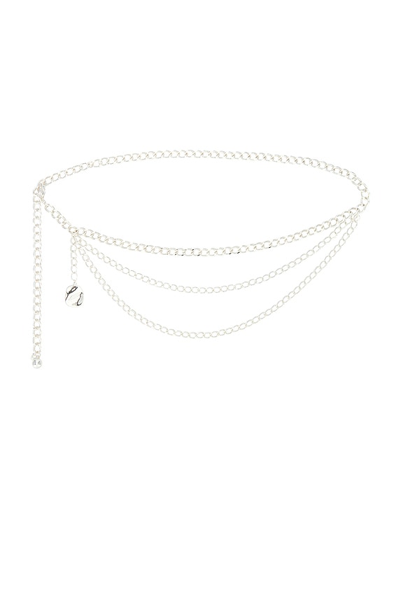 view 1 of 3 CADENA DE CINTURA EN CAPAS MODERN EDGE in Silver