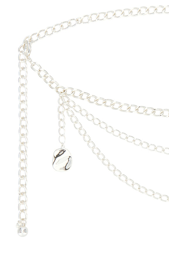 view 2 of 3 CADENA DE CINTURA EN CAPAS MODERN EDGE in Silver