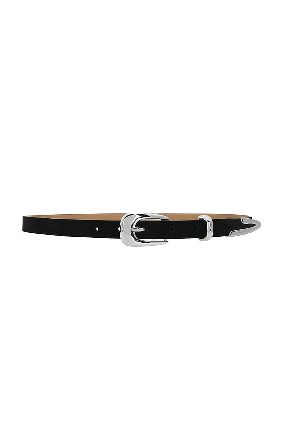 view 1 of 3 Modern Saddle Belt in Black & Silver