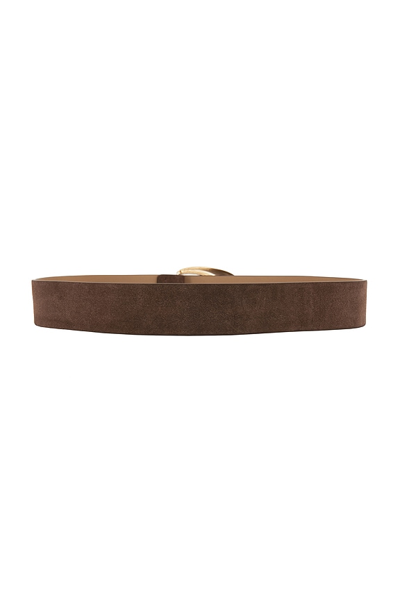view 2 of 3 Suede Belt in Warm Truffle & Gold