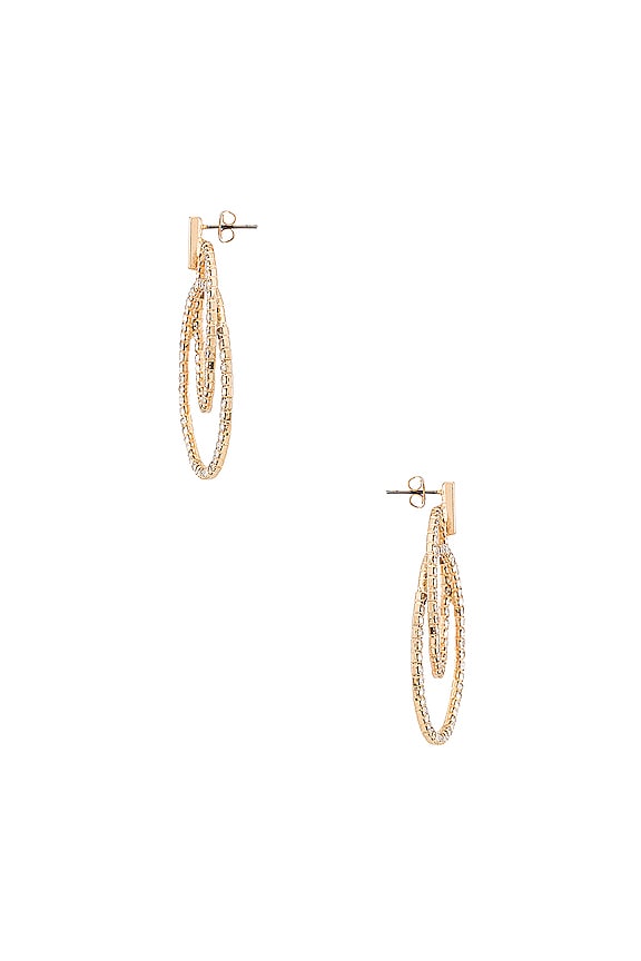 view 2 of 2 PENDIENTE DOUBLE in Gold