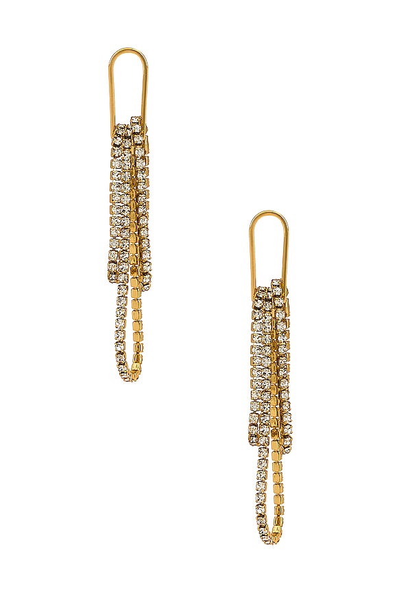 view 2 of 2 Rhinestone Fall Earring in Gold
