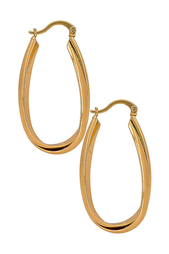 view 2 of 3 OVAL 귀걸이 in Gold