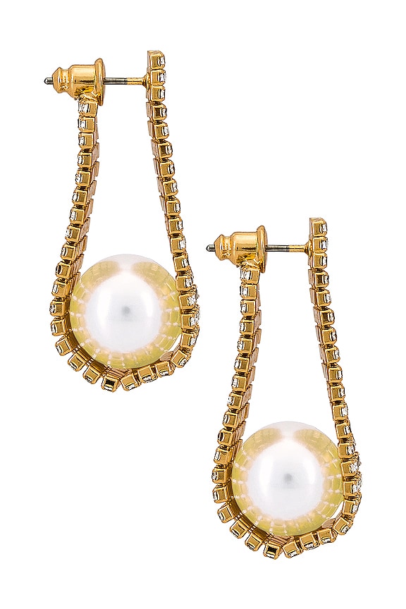 view 2 of 3 BOUCLES D'OREILLES CYSTAL in Gold