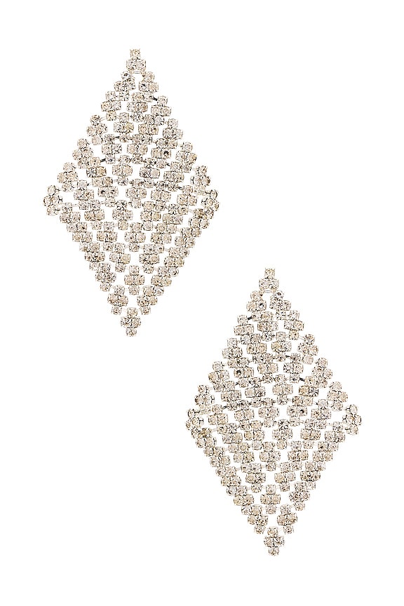 view 1 of 2 Crystal Earrings in Silver