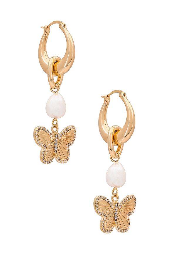 view 1 of 3 BUTTERFLY イヤリング in Gold