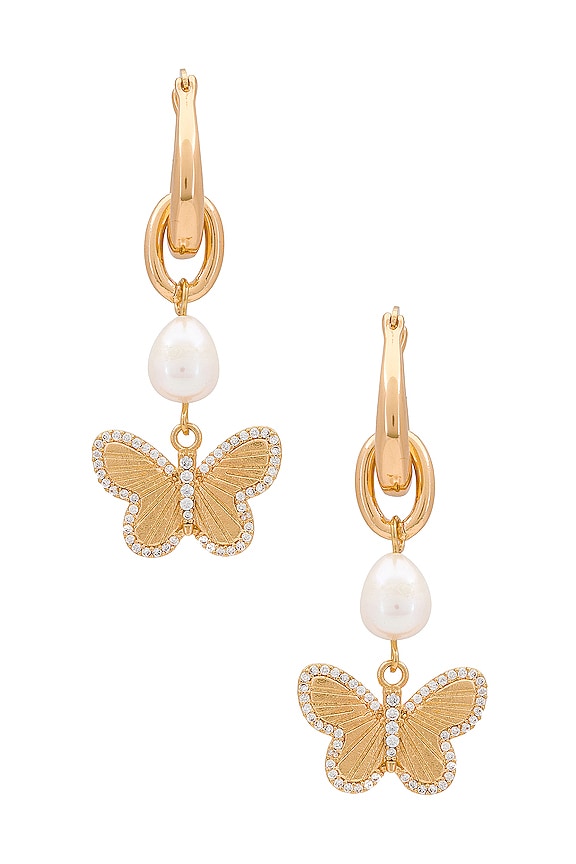 view 2 of 3 BUTTERFLY イヤリング in Gold