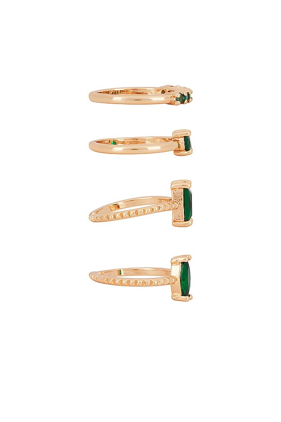 view 2 of 3 Green Dream Ring Set in Emerald