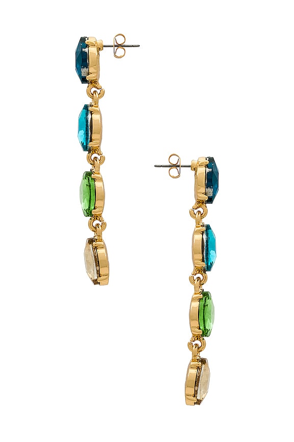 view 2 of 2 Drop Earrings in Blue & Green