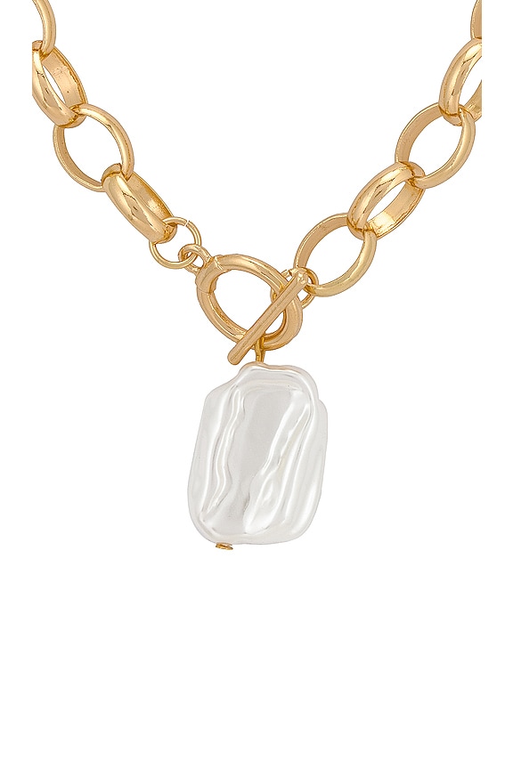 view 2 of 2 Pearl Pendant Necklace in Gold