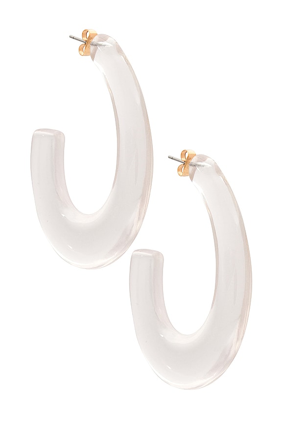 Ettika Clear Hoops in Clear | REVOLVE