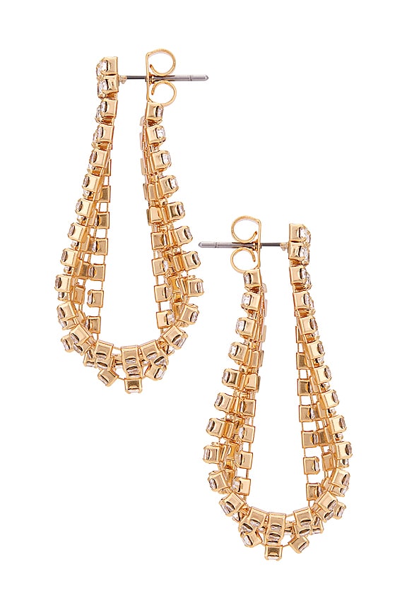 view 2 of 2 Wrap Statement Earring in Clear Crystals
