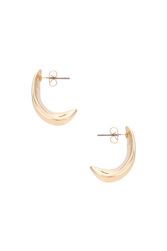 view 2 of 2 BOUCLES D'OREILLES CROISSANT in Gold