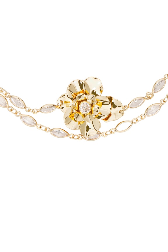view 2 of 2 ЧОКЕР FLOWER in Clear Crystals