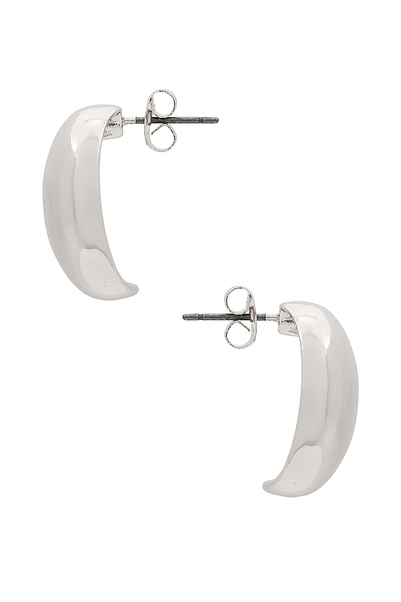 view 2 of 2 Square Hoops in Silver