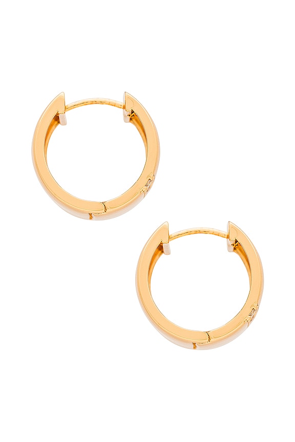 view 2 of 3 Capri Hoops in Clear Crystals