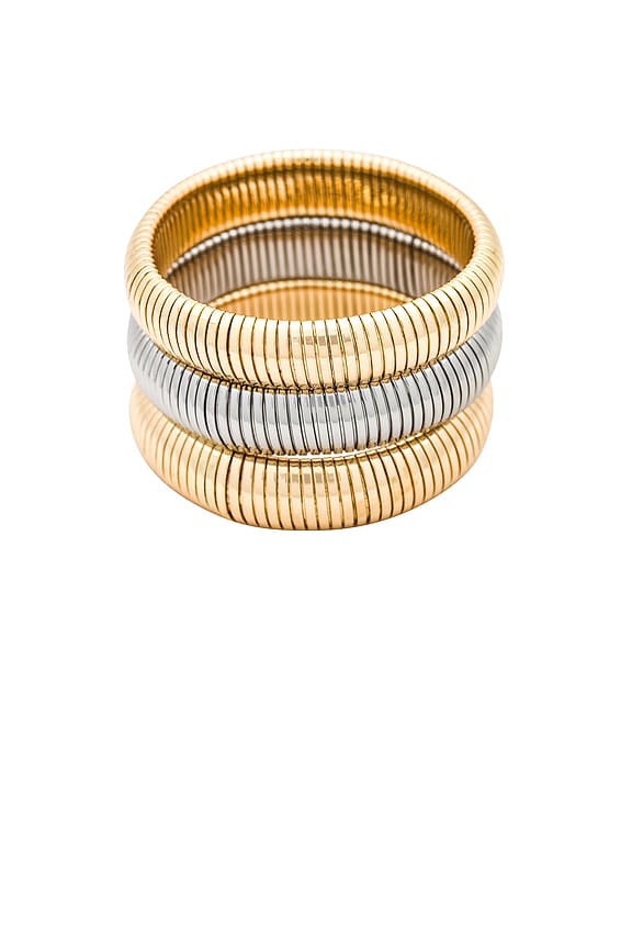 view 2 of 4 GOLDEN HOUR ストレッチブレスレットセット in Mixed Metals