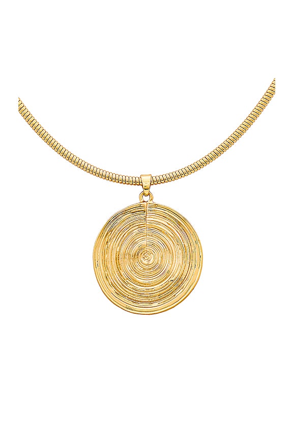 view 2 of 2 ЧОКЕР STATEMENT DISC in 18k Gold Plated