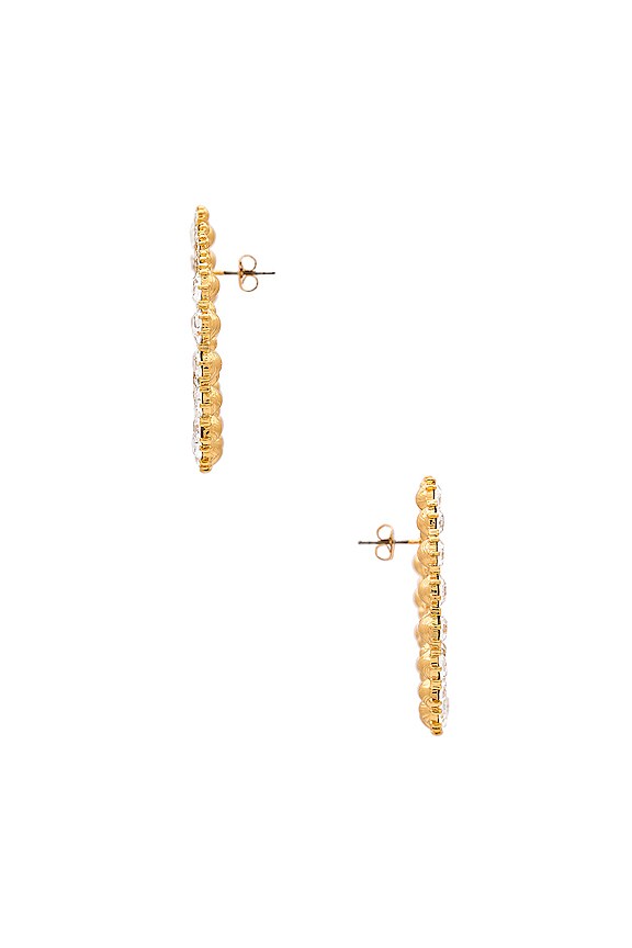 view 2 of 2 PENDIENTES DE TACHUELA CRYSTAL PARTY in Clear Crystals