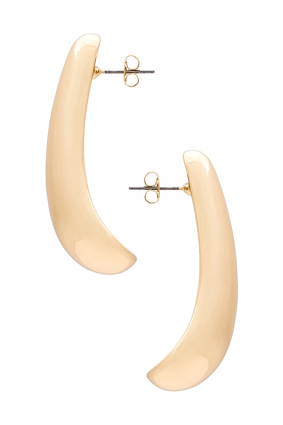 view 2 of 2 Raindrop Metal Earrings in 18k Gold Plated