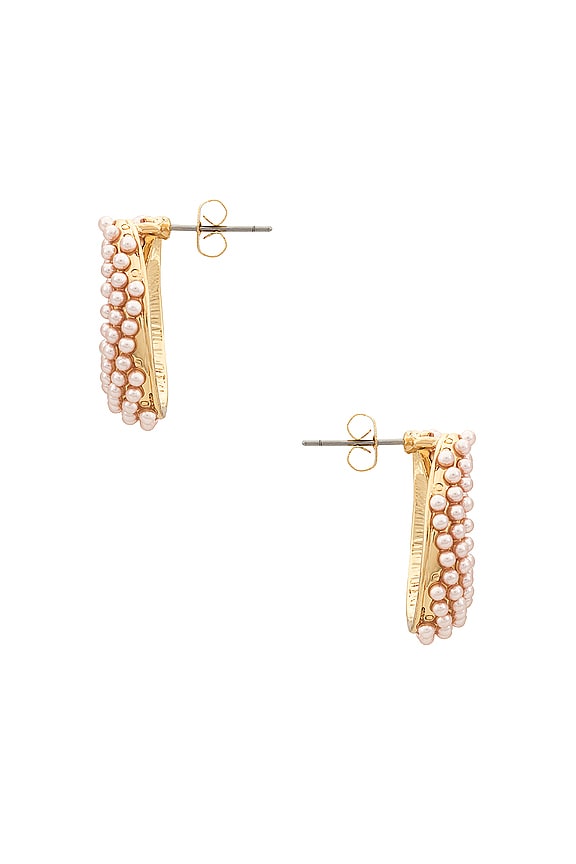 view 2 of 2 СЕРЬГИ-КОЛЬЦА in Pink Pearl