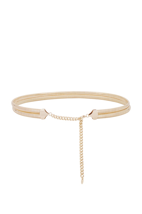 view 2 of 3 WRAP AROUND FLEX SNAKE 체인벨트 in Gold