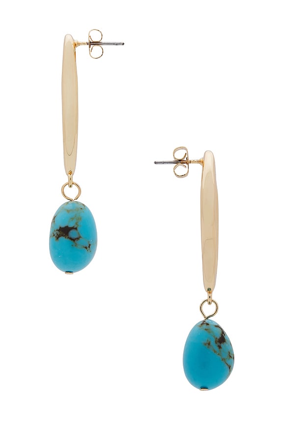 view 2 of 2 OPEN CIRCLE ダングルイヤリング in Turquoise