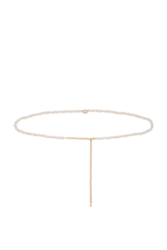 view 2 of 4 Polished Pebble Pearl Body Chain in Pearl