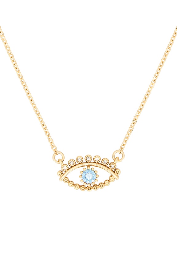 view 2 of 2 All Knowing Eye Crystal Necklace in Gold