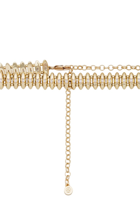 view 2 of 2 Oval Dome Baguette Choker in Gold