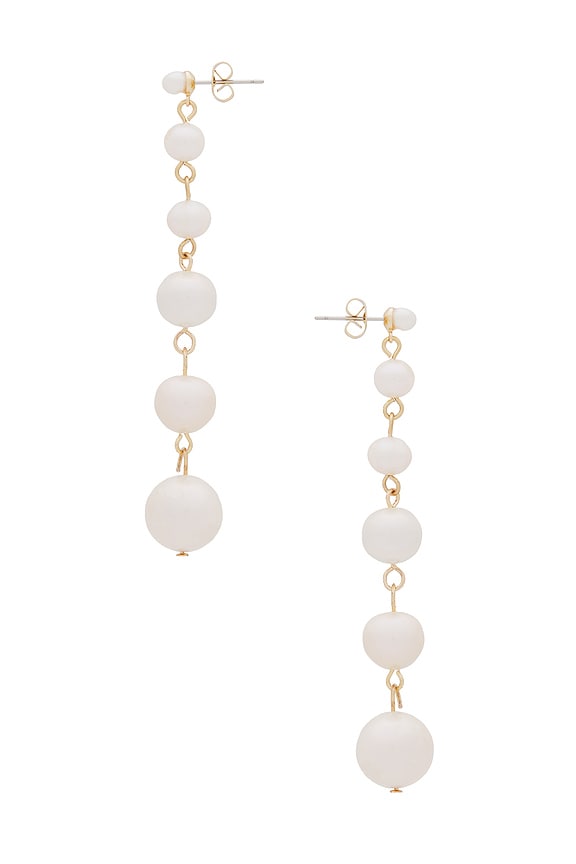 view 2 of 2 Multi Freshwater Pearl Linear Earrings in Pearl