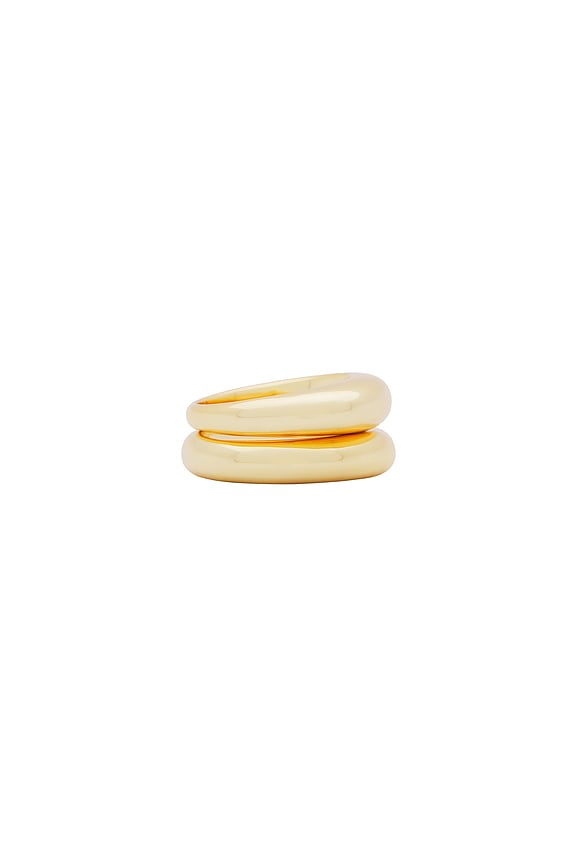 view 2 of 6 Dome Ring Set Of 2 in Gold