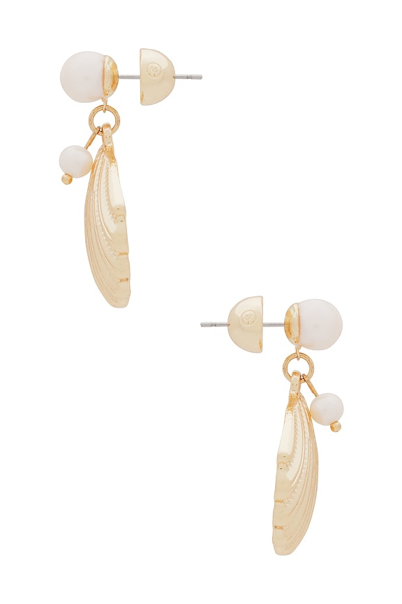 view 2 of 2 Shell Earring in Gold