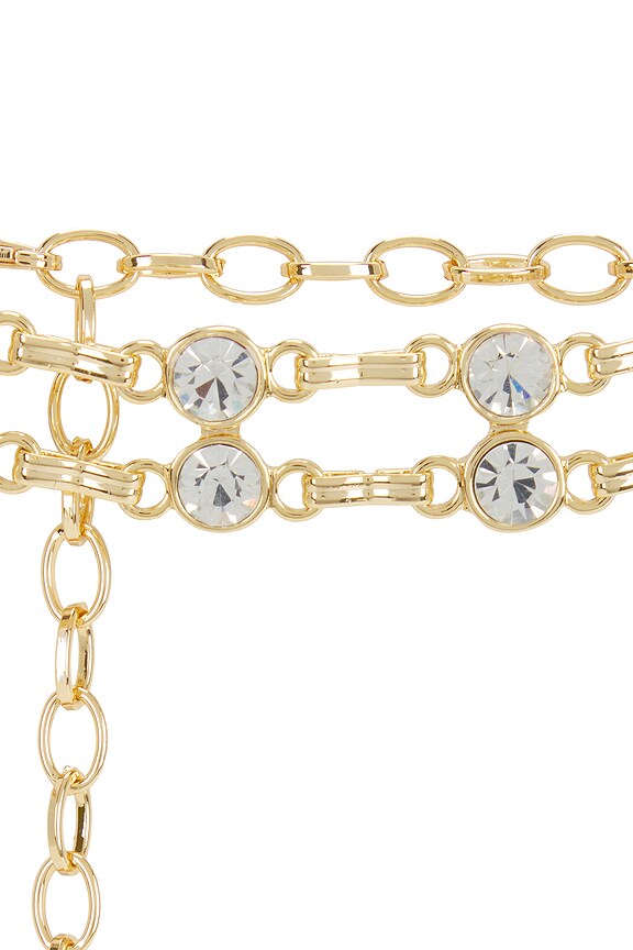 view 2 of 2 Double Chain Crystal Choker in Crystal