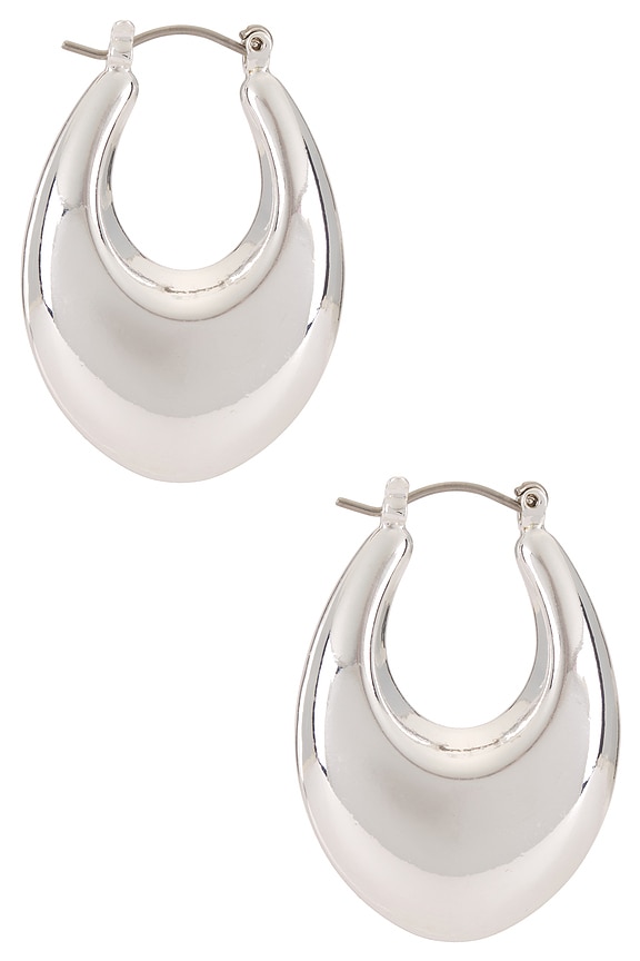 view 2 of 3 PENDIENTES DE ARO OPEN TEARDROP in Silver