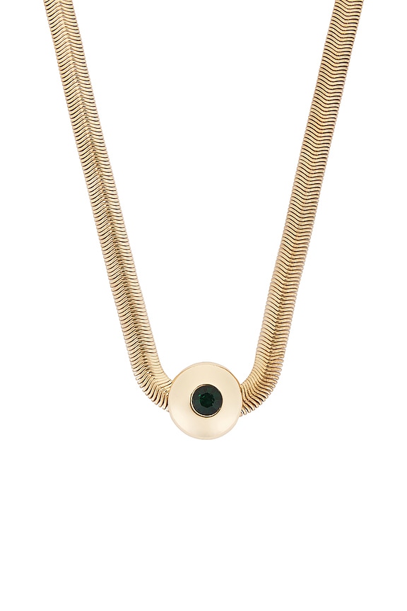 view 2 of 3 Choker Necklace in Green & Gold