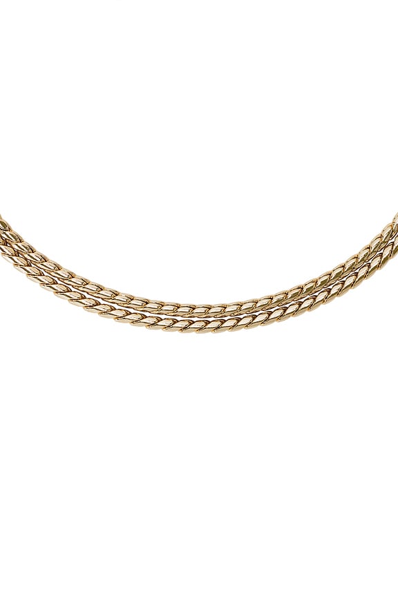 view 2 of 2 Double Twisted Rope Chain Necklace in Gold