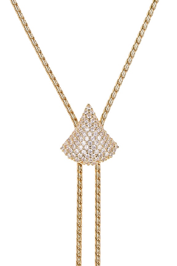 view 2 of 3 Lariat Necklace in Clear & Gold