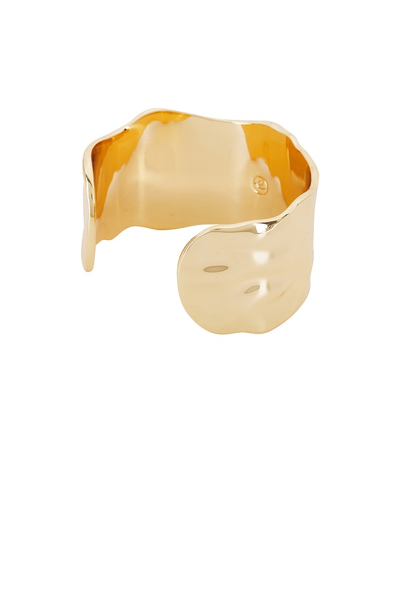 view 2 of 2 Thick Sculpted Cuff in Gold