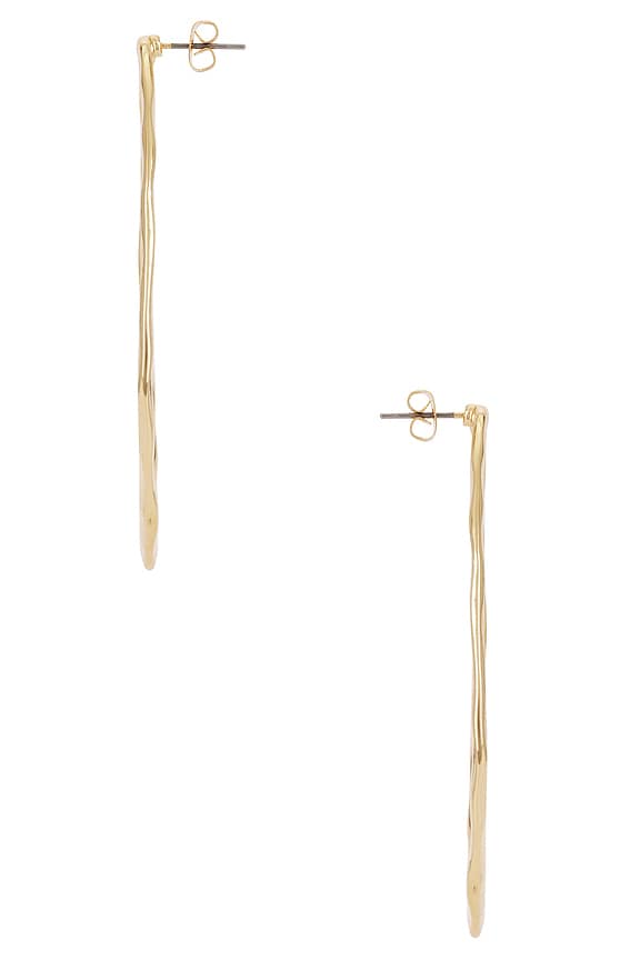 view 2 of 2 PENDIENTES HAMMERED in Gold