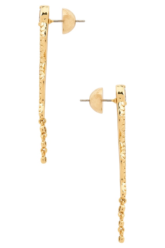 view 2 of 2 Serpent Slither Drop Earrings in Clear Crystal & Gold